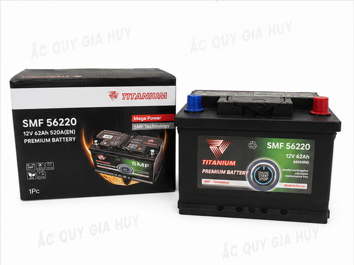 Ắc quy TITANIUM - SMF 56220 (DIN62)