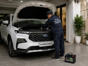 Thay ắc quy xe Ford Territory